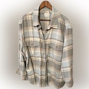 American Eagle oversized flannel shacket